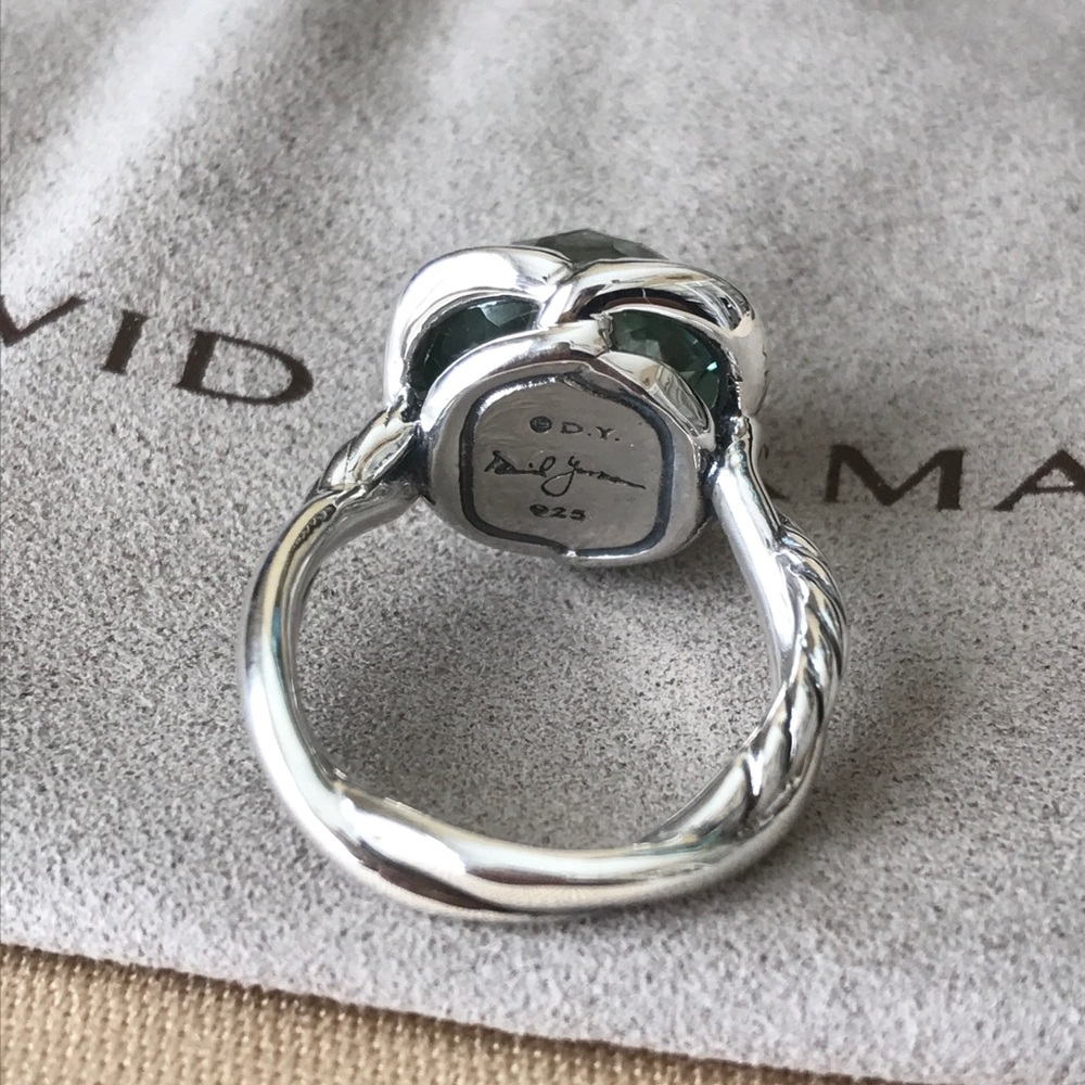 SOLD!!!.David Yurman Prasiolite Continuance Ring - Picture 4 of 7